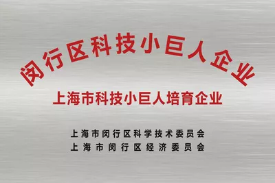 闵行区科技小巨人企业证书